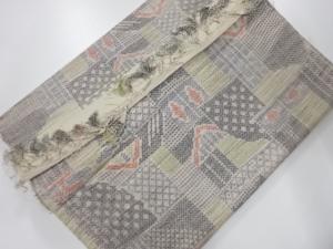 アンティーク　正絹　紬　着尺反物